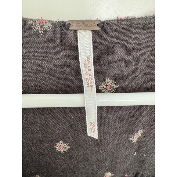 Free People Song For You Boho Aztec Embroidered Romper XS - Picture 4 of 4